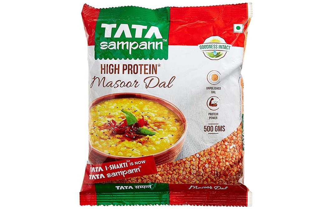 Tata Sampann High Protein Masoor Dal    Pack  500 grams
